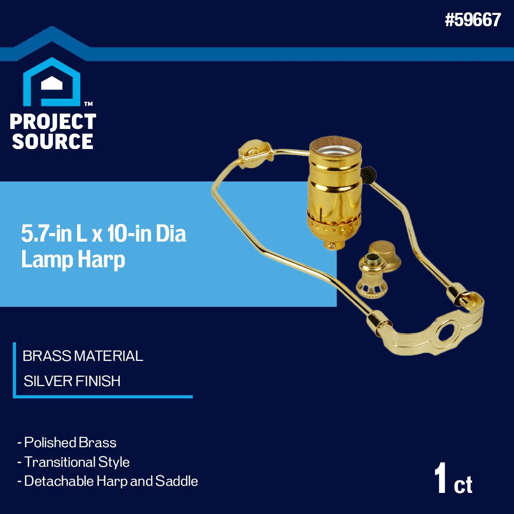 slide 3 of 3, Project Source 5.7-Inches L x 10-Inches Dia Transitional Brass Lamp harp, 1 ct