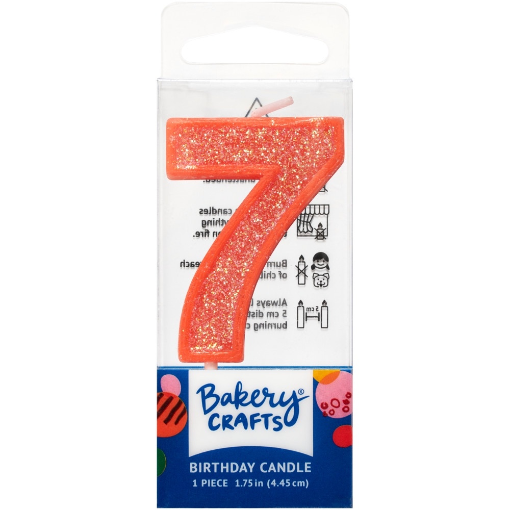 slide 1 of 1, DecoPac Seven Birthday Candle Cake Decoration - Pink, 1 ct