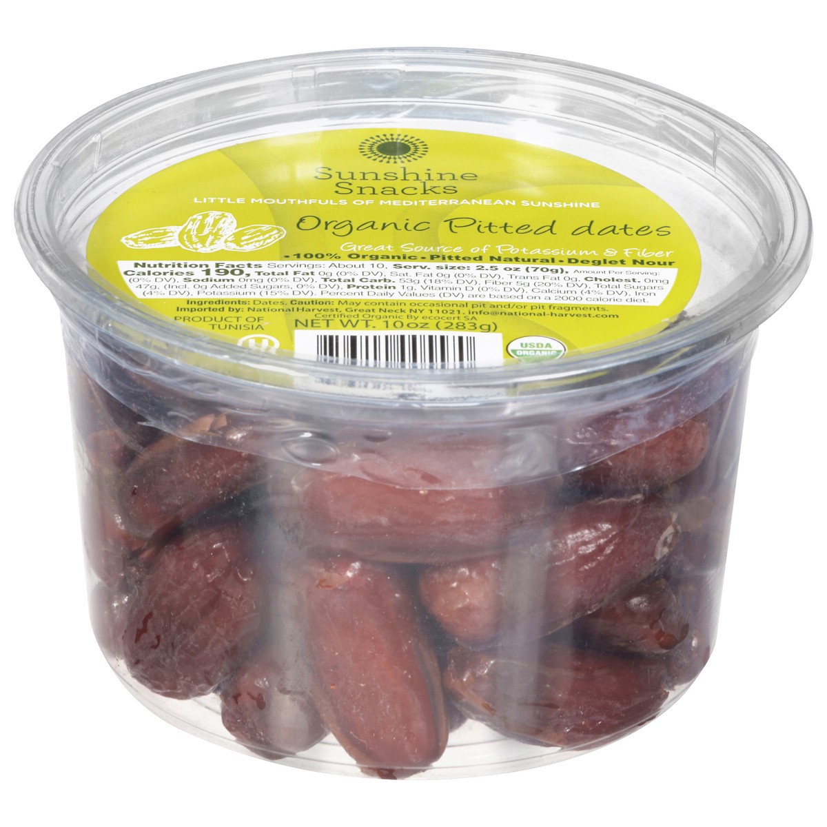 slide 4 of 13, Sunshine Snacks Organic Pitted Dates 10 oz, 10 oz