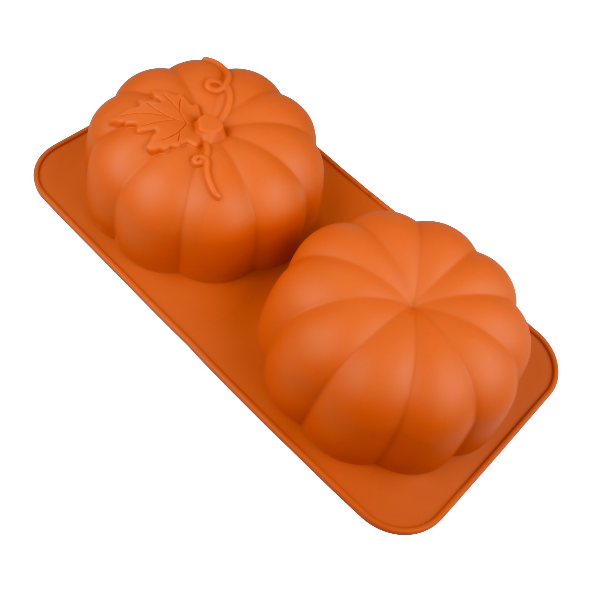 slide 2 of 4, 3d Pumpkin Silicone Treat Mold By Makery, 7.75 in x 2.9 in