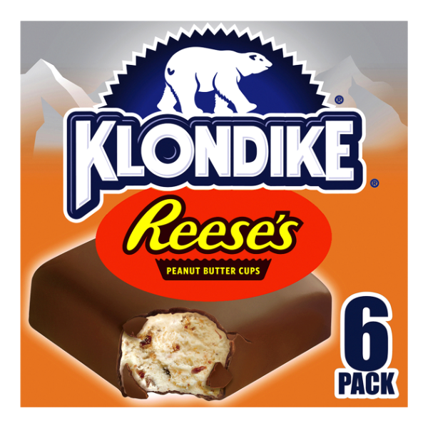 slide 1 of 13, Klondike Frozen Dairy Dessert Bars Reese's 4 fl oz, 6 ct