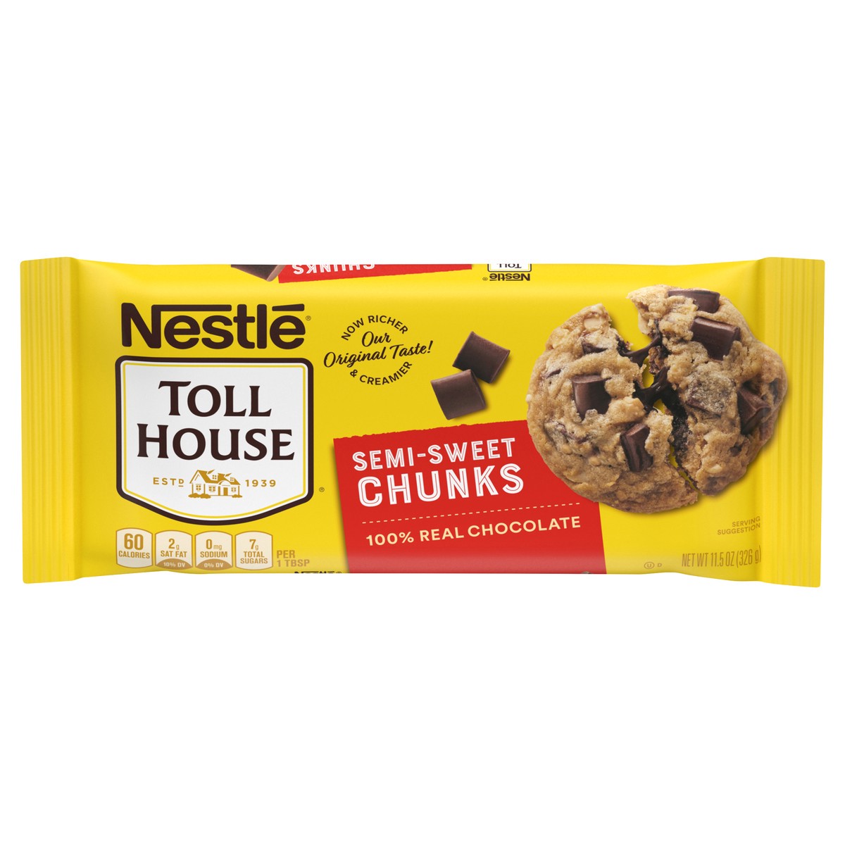 slide 1 of 7, Nestle Toll House Semi Sweet Chocolate Chunks, 11.5 Oz, 11.5 oz