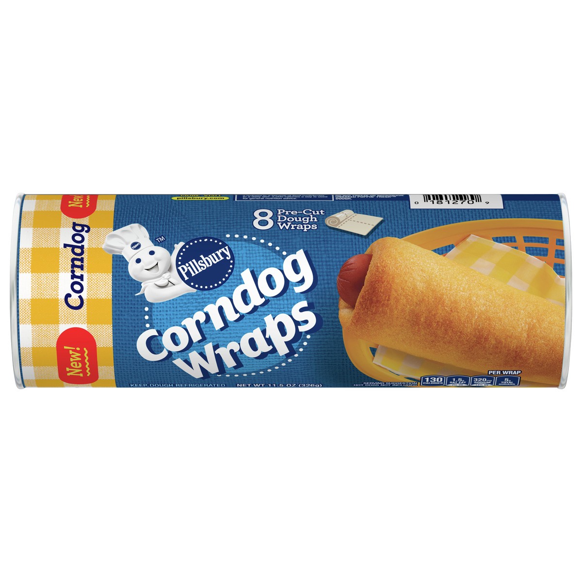 slide 1 of 9, Pillsbury Corndog Wraps, 8 ct., 11.5 oz., 8 ct