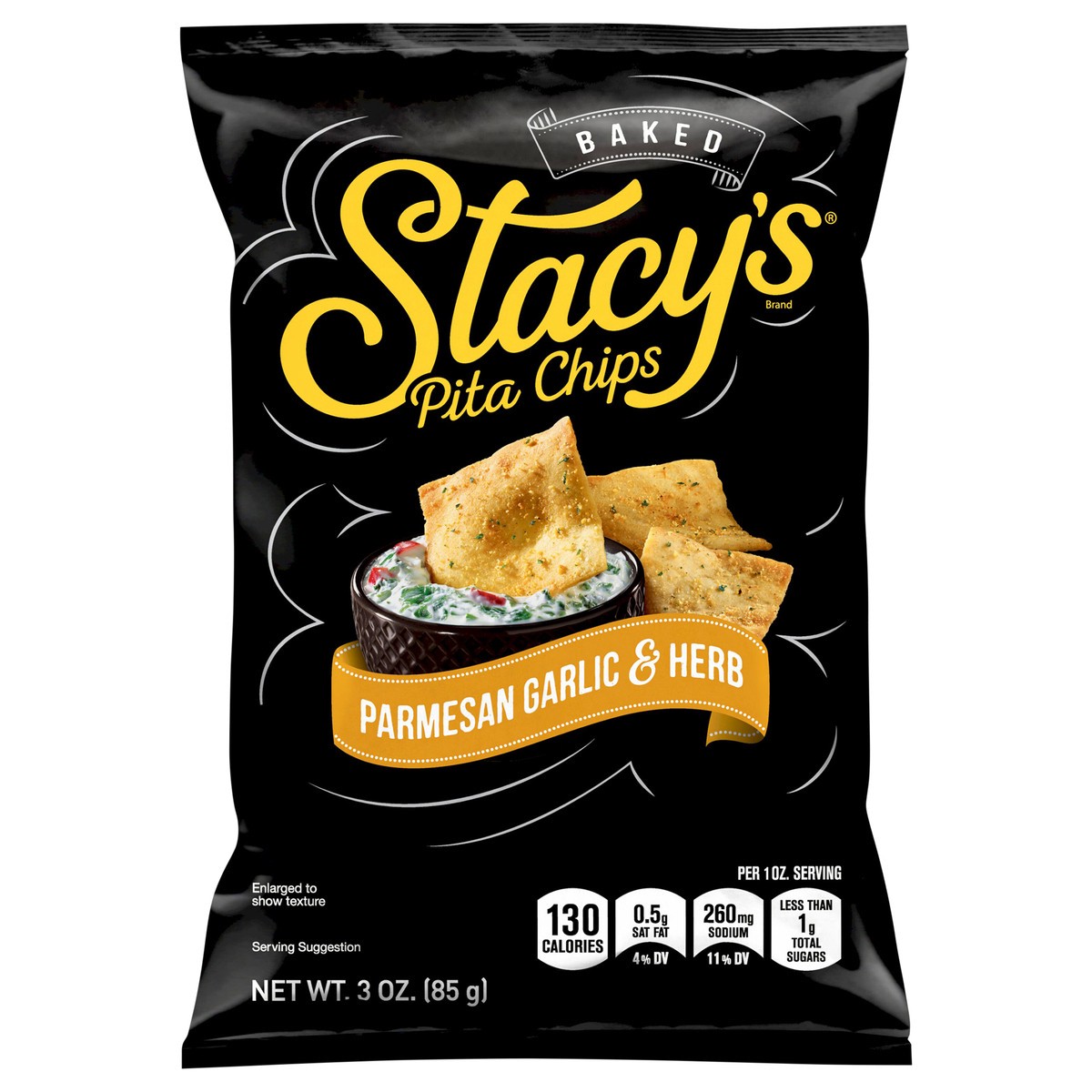 slide 3 of 6, Stacy's Baked Pita Chips Parmesan Garlic and Herb 3 Oz, 3 oz