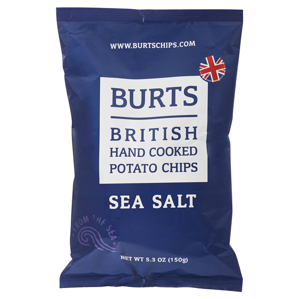 slide 1 of 1, Burt's Sea Salt British Potato Chips, 5.3 oz