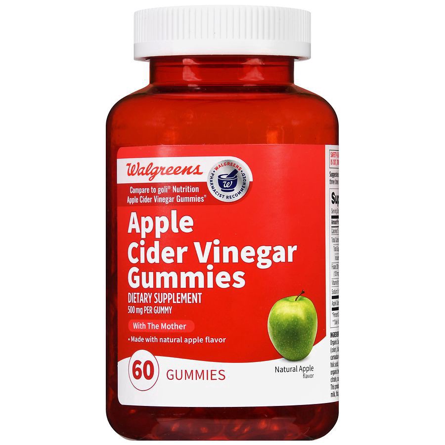 slide 4 of 5, Walgreens Apple Cider Vinegar Gummy, 60 ct