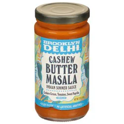 Brooklyn Delhi Mild Cashew Butter Masala Indian Simmer Sauce 12 oz
