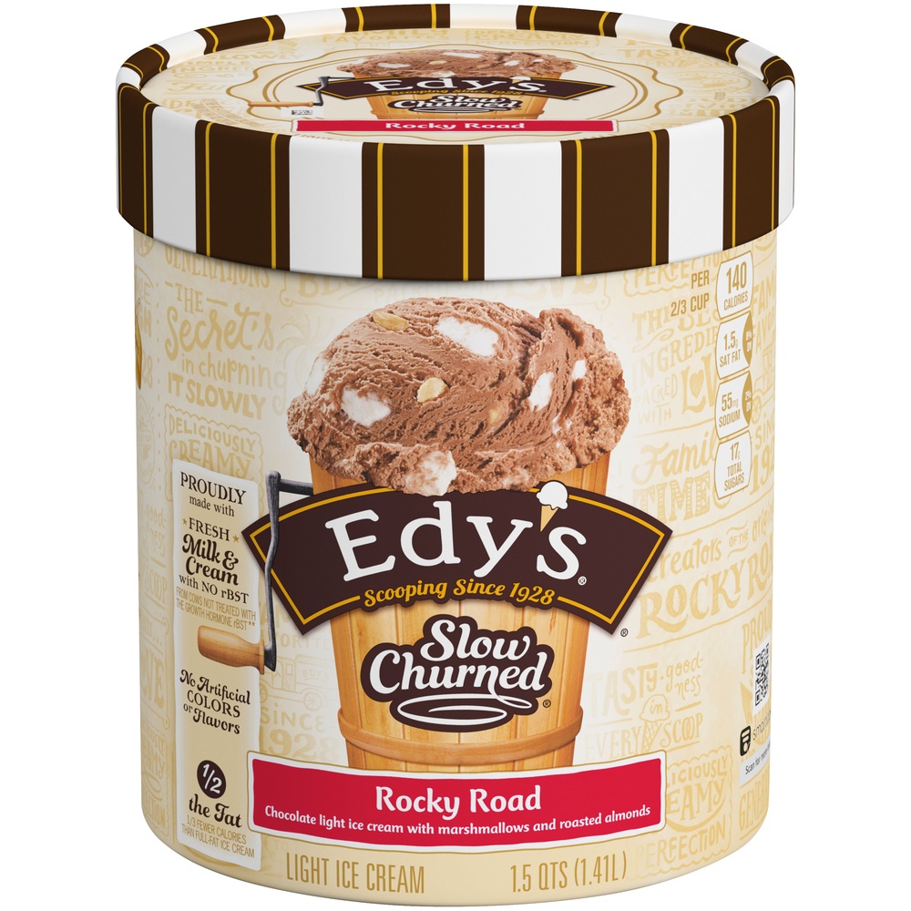 Edy s Rocky Road Slow Churned Ice Cream 1 5 Qt Shipt