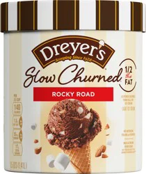 Edy''s Dreyer''s Slow Churned Rocky Road Light Ice Cream, 1.5 Qt