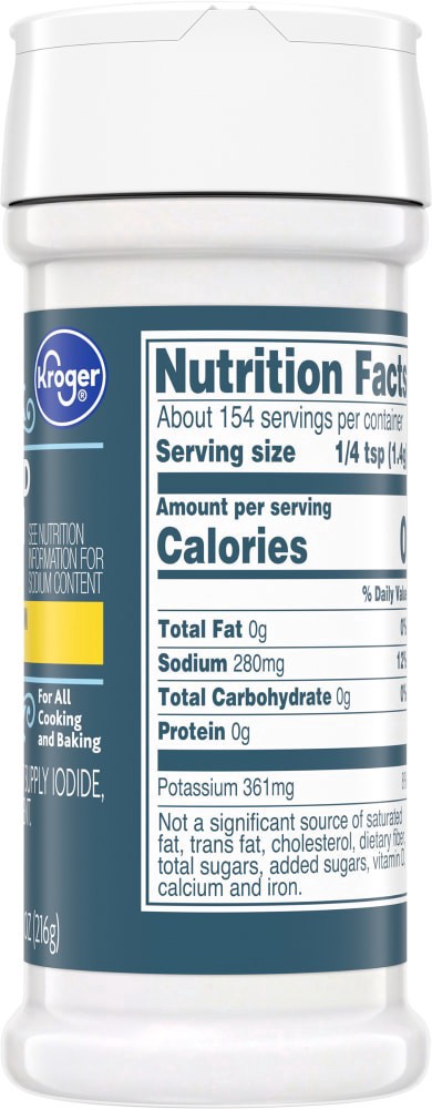 slide 4 of 4, Kroger Reduced Sodium Salt 7.65 Oz, 7.65 oz