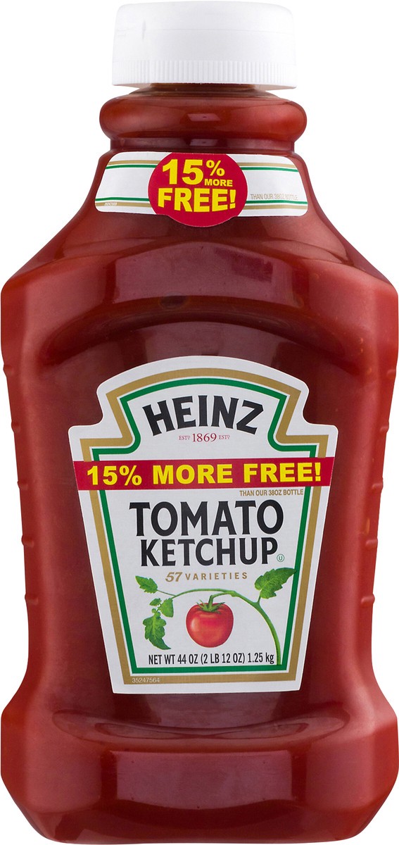 slide 7 of 13, Heinz Tomato Ketchup Easy Squeeze Bottle, 44 oz