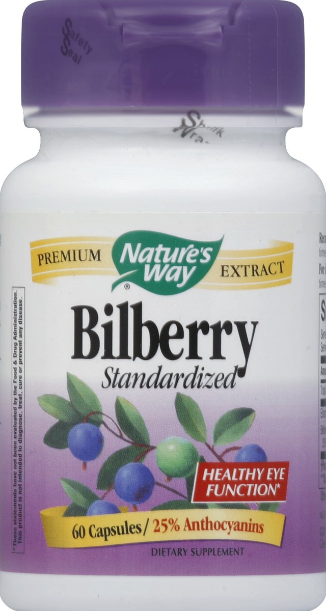 slide 2 of 2, Nature's Way Premium Extract Bilberry Standardized Capsules, 60 ct