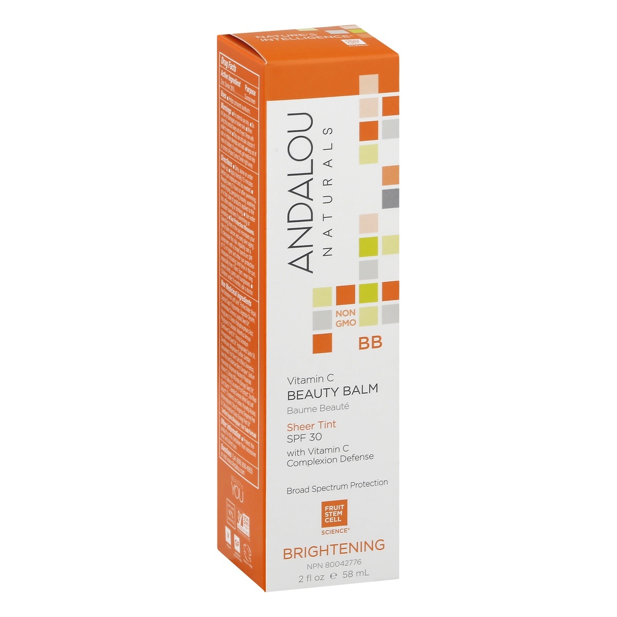 slide 1 of 1, Andalou Naturals Brightening Beauty Balm All In One Sheer Tint With SPF 30, 2 fl oz