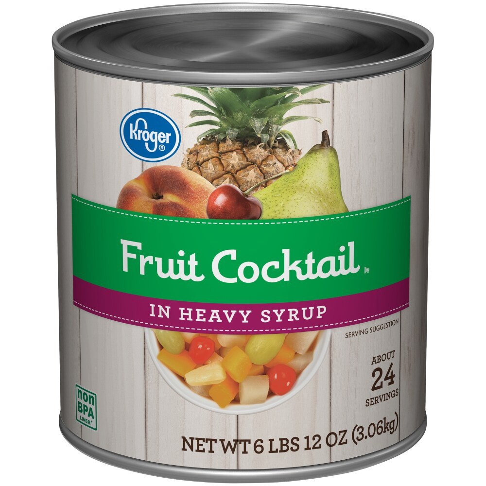 slide 1 of 2, Kroger Fruit Cocktail In Heavy Syrup, 108 oz