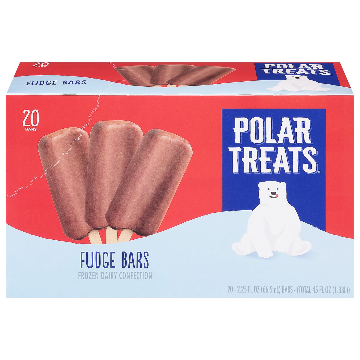 slide 1 of 9, Polar Treats Fudge Bars Frozen Dairy Confection 20 - 2.25 fl oz Bars, 20 ct