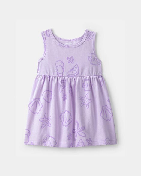 slide 1 of 3, Carters Baby Girl Sea Animal Sleeveless Dress - Purple Lavender 24M, 1 ct
