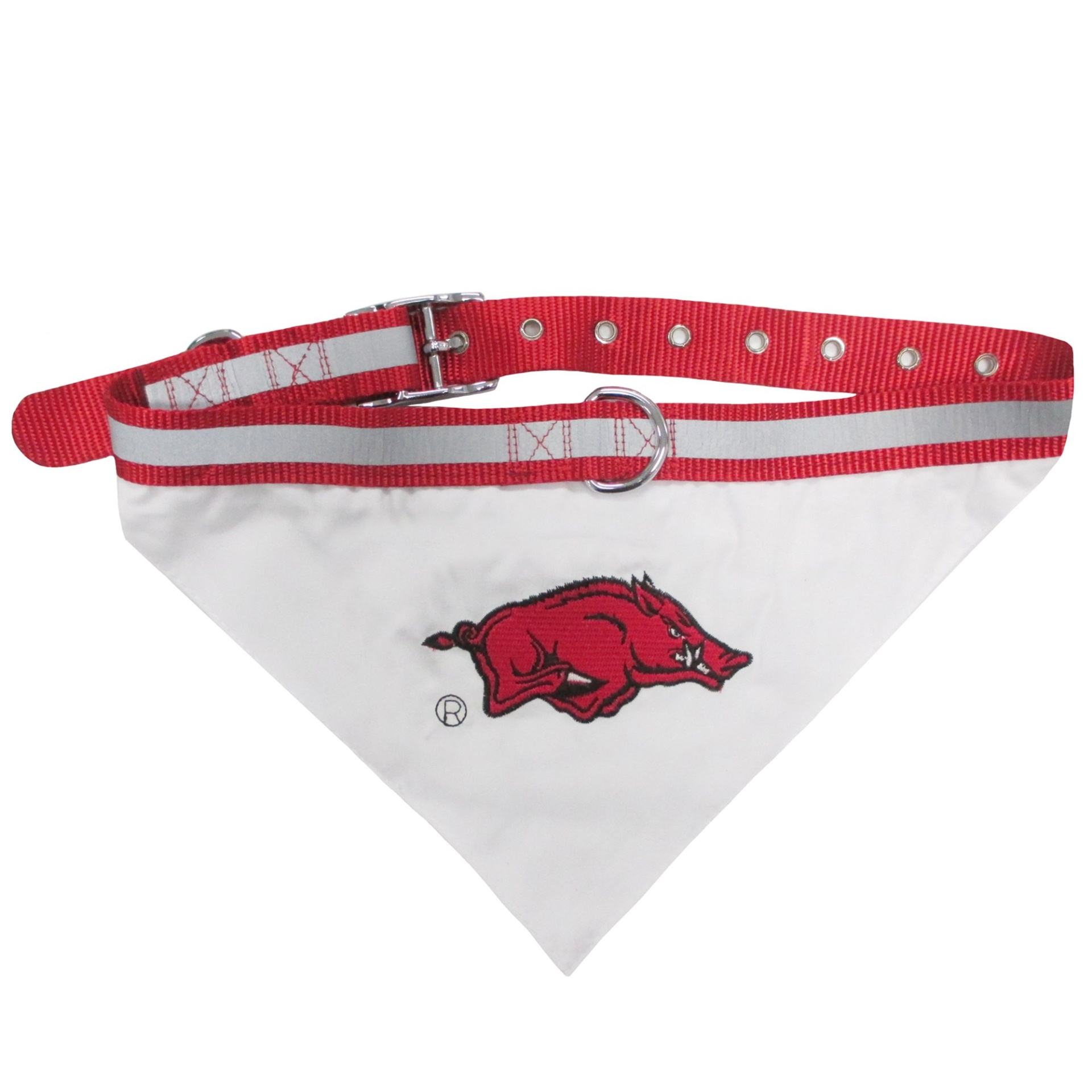 slide 1 of 1, Pets First Arkansas Razorbacks Collar Bandana, MED