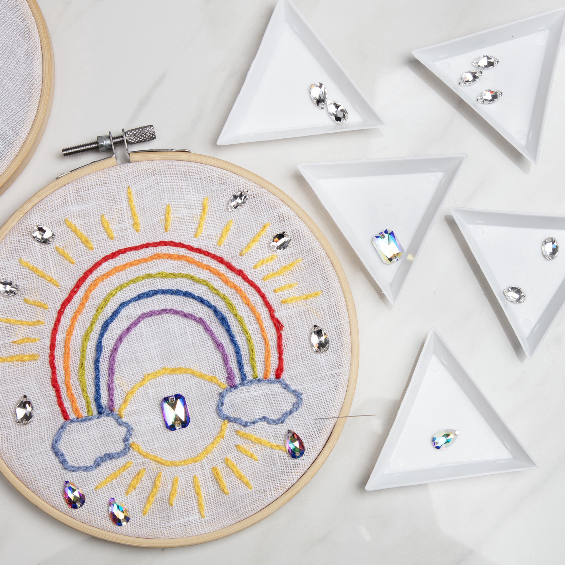 slide 4 of 4, 10mm X 7mm Oval Sew-On Austrian Crystals By Bead Landing, 4ct., 10mm