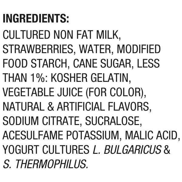 slide 22 of 29, Light + Fit Dannon Light + Fit Regular Nonfat Yogurt, Strawberry, Gluten-Free, 32 oz., 32 oz