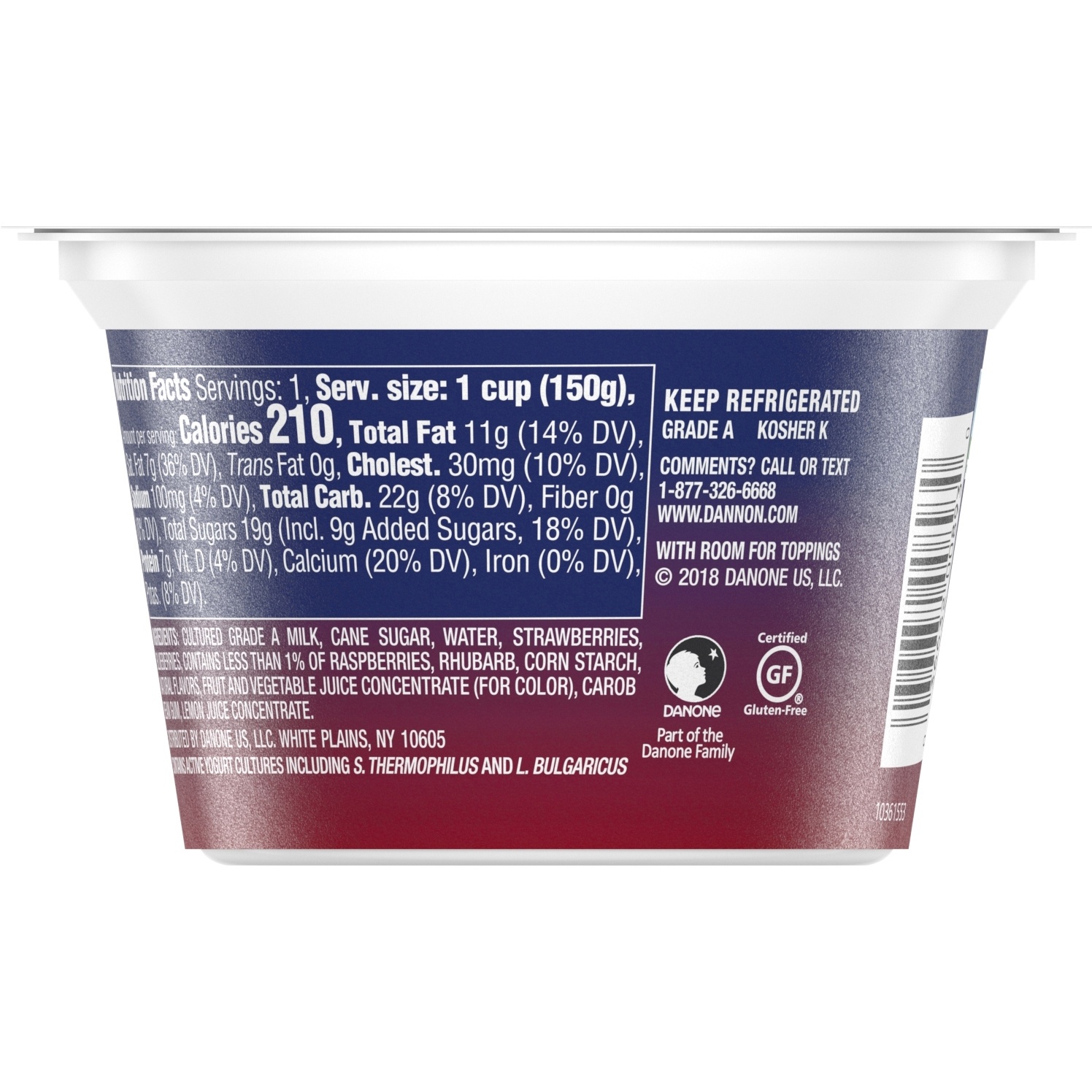 slide 4 of 5, Oikos Magnificent Mixed Berry Rhubarb Double Cream Yogurt, 5.3 oz