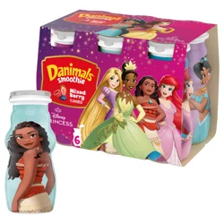 Danimals Smoothie Mixed Berry Dairy Drink Multi-Pack, 6 Ct, 3.1 OZ Smoothie Bottles