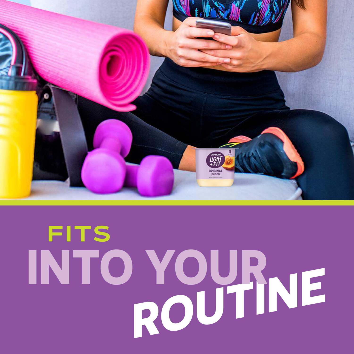 slide 3 of 8, Dannon Light + Fit Peach Original Nonfat Yogurt Pack, 4 Ct, 5.3 OZ Cups, 4 ct