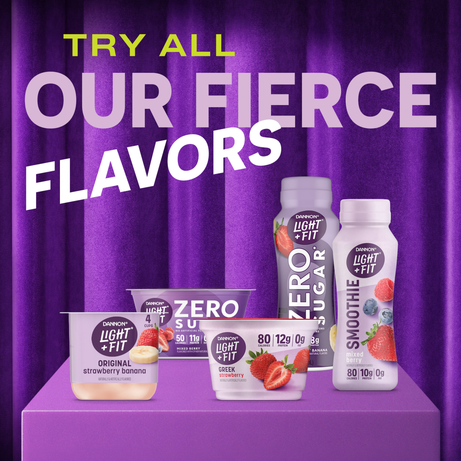 slide 6 of 8, Dannon Light + Fit Peach Original Nonfat Yogurt Pack, 4 Ct, 5.3 OZ Cups, 4 ct