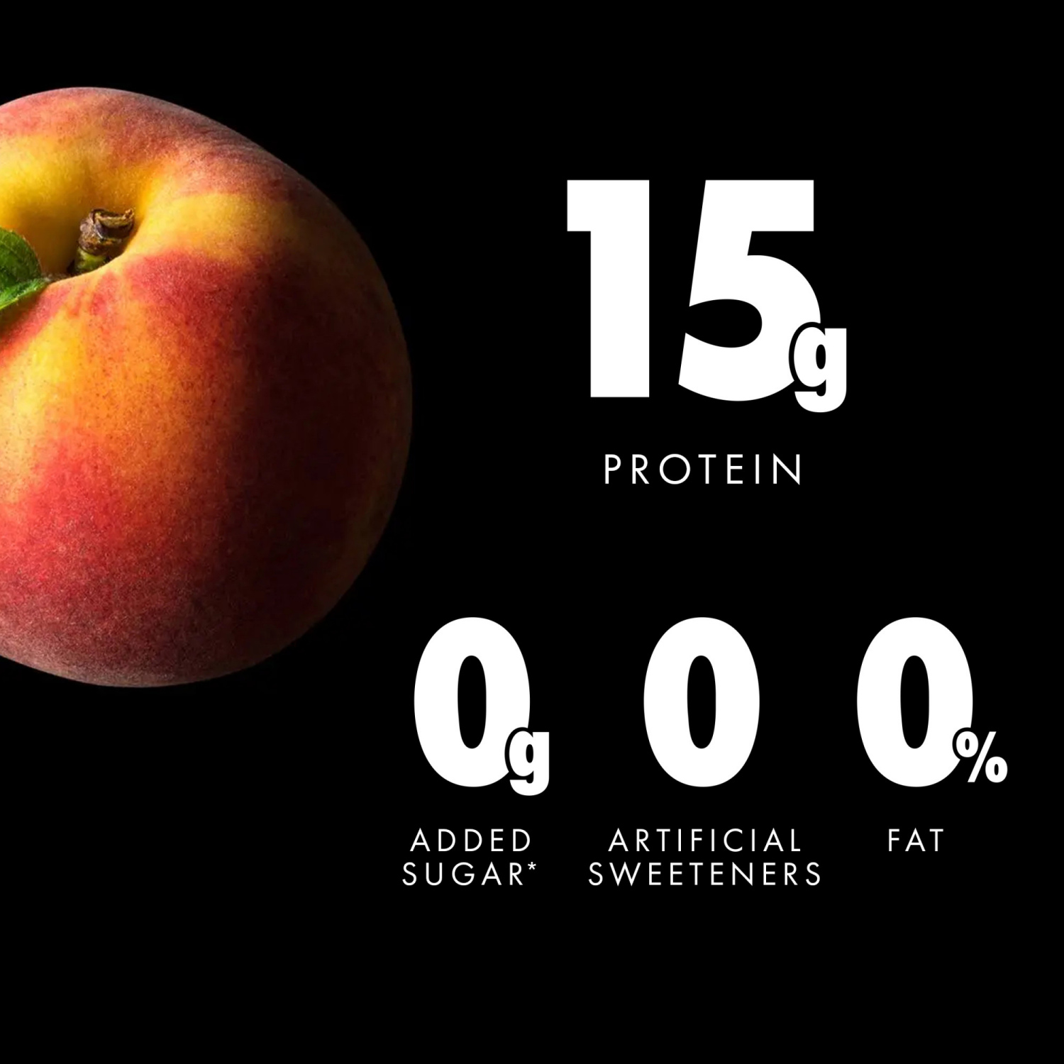 slide 5 of 8, Oikos Peach 15g Protein, 0g Added Sugar, Nonfat Greek Yogurt Pack, 4 Ct, 5.3 OZ Cups, 4 ct