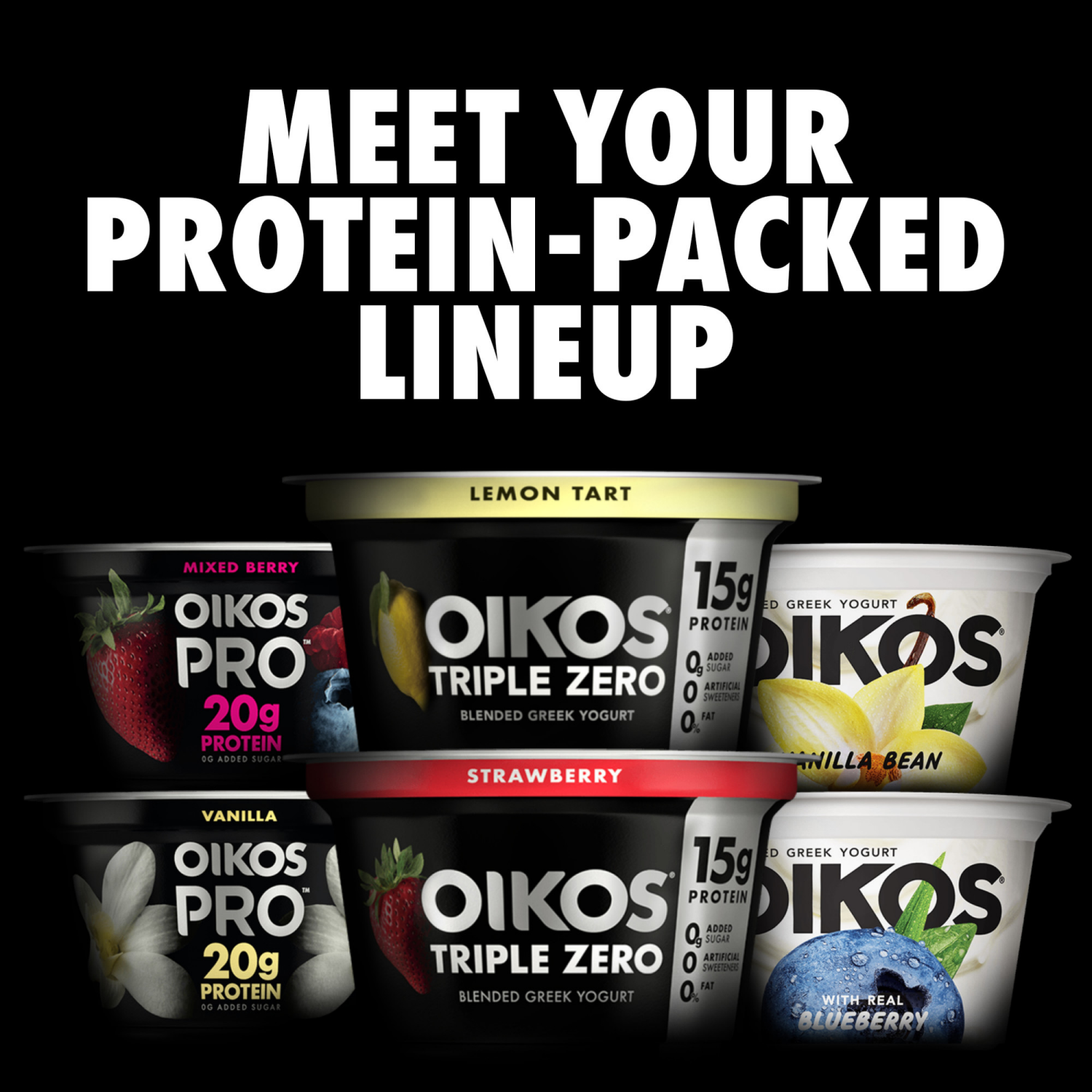slide 6 of 8, Oikos Peach 15g Protein, 0g Added Sugar, Nonfat Greek Yogurt Pack, 4 Ct, 5.3 OZ Cups, 4 ct