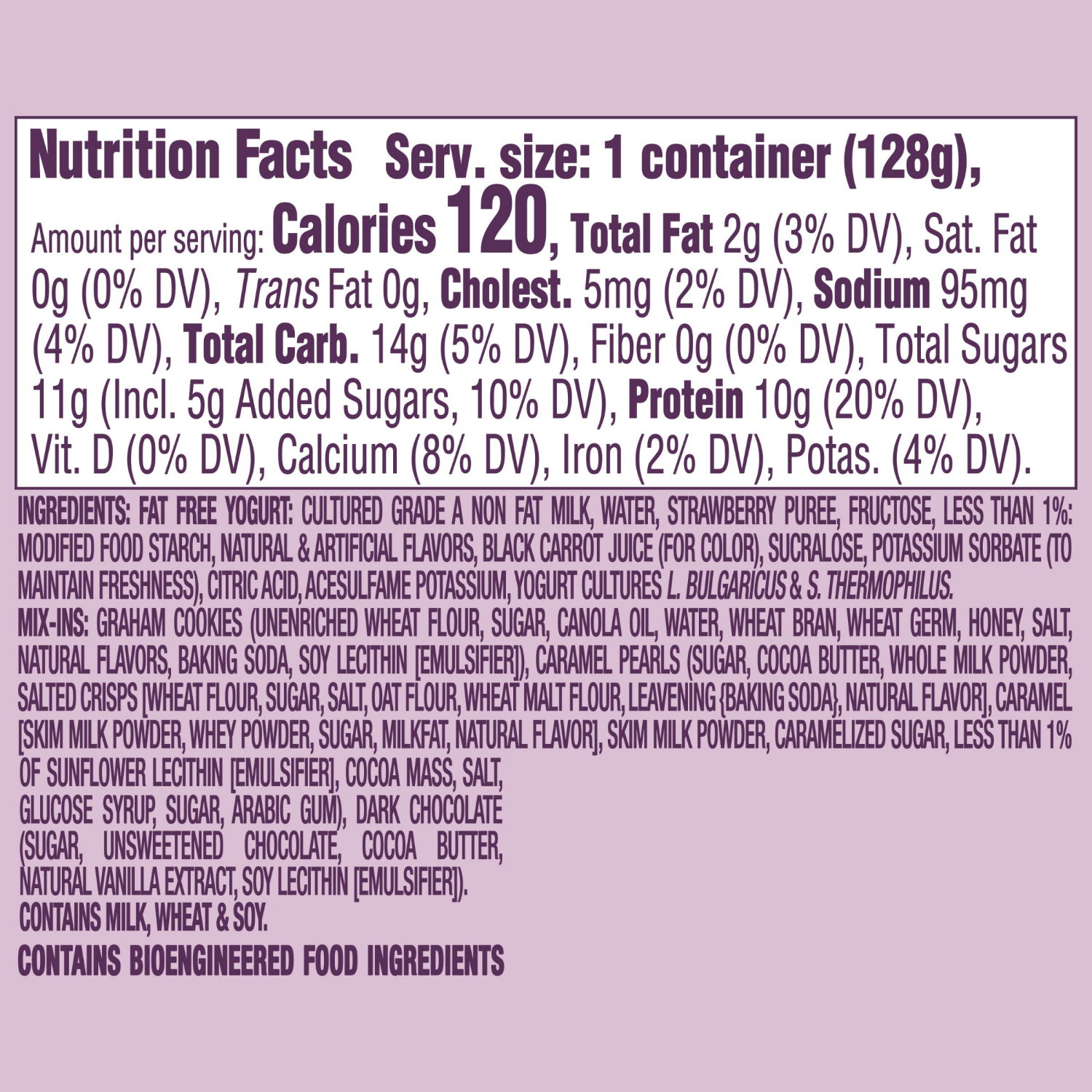slide 2 of 2, Dannon Light + Fit REMIX Strawberry Cheesecake Nonfat Greek Yogurt with Graham Cookies, Caramel Pearls and Dark Chocolate Mix-Ins, 4.5 OZ Yogurt Cups, 4.5 oz