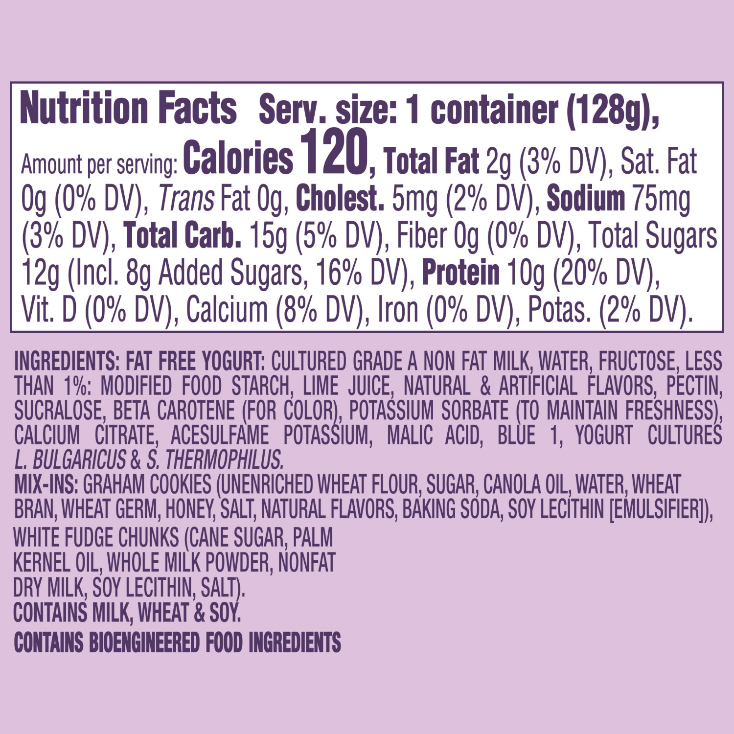 slide 2 of 2, Dannon Light + Fit REMIX Key Lime Pie Nonfat Greek Yogurt with Graham Cookies and White Fudge Chunks Mix-Ins, 4.5 OZ Yogurt Cups, 4.5 oz