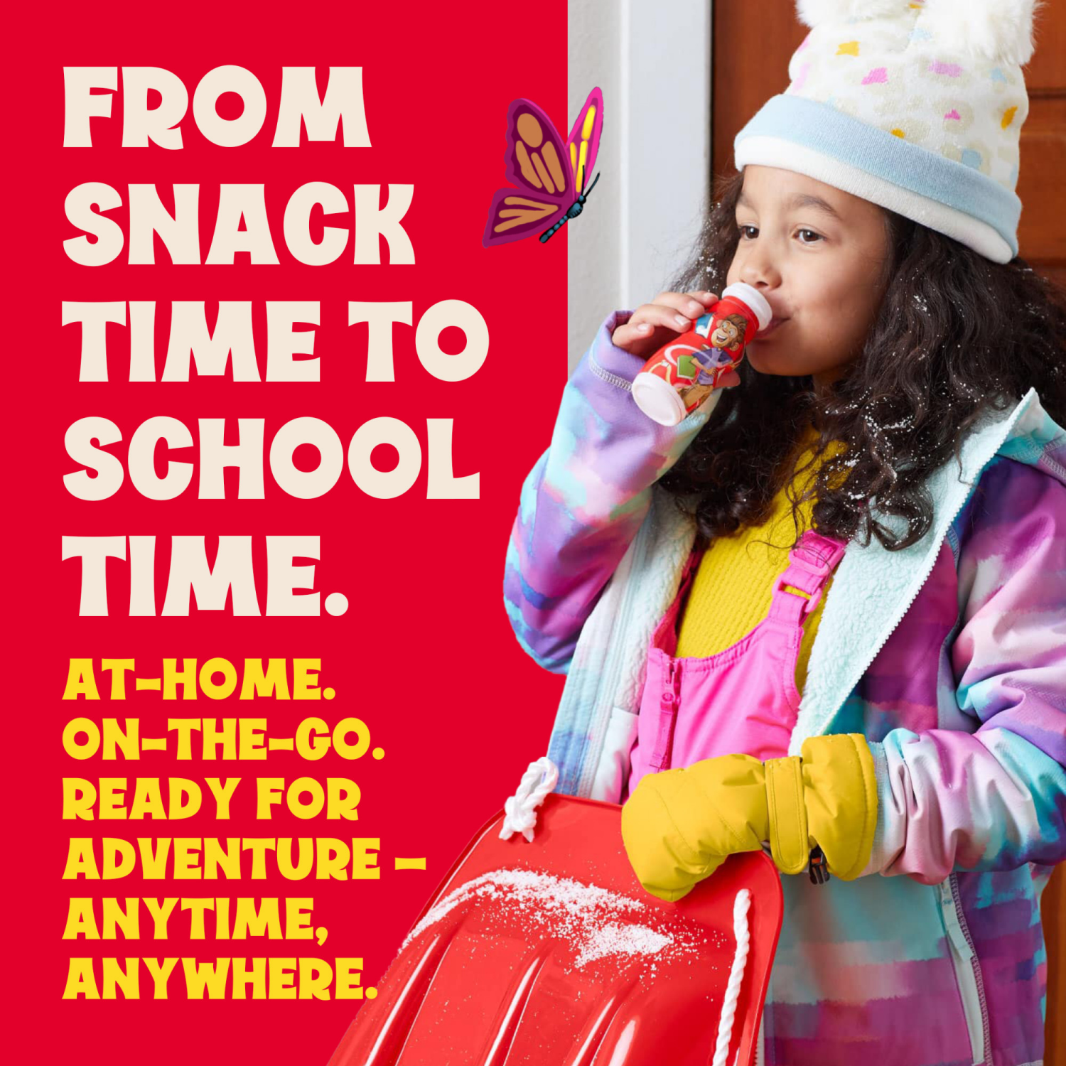 slide 8 of 8, Danimals Smoothie Strawberry Explosion and Banana Split Dairy Drink Multi-Pack, 12 Ct, 3.1 OZ Smoothie Bottles, 12 ct