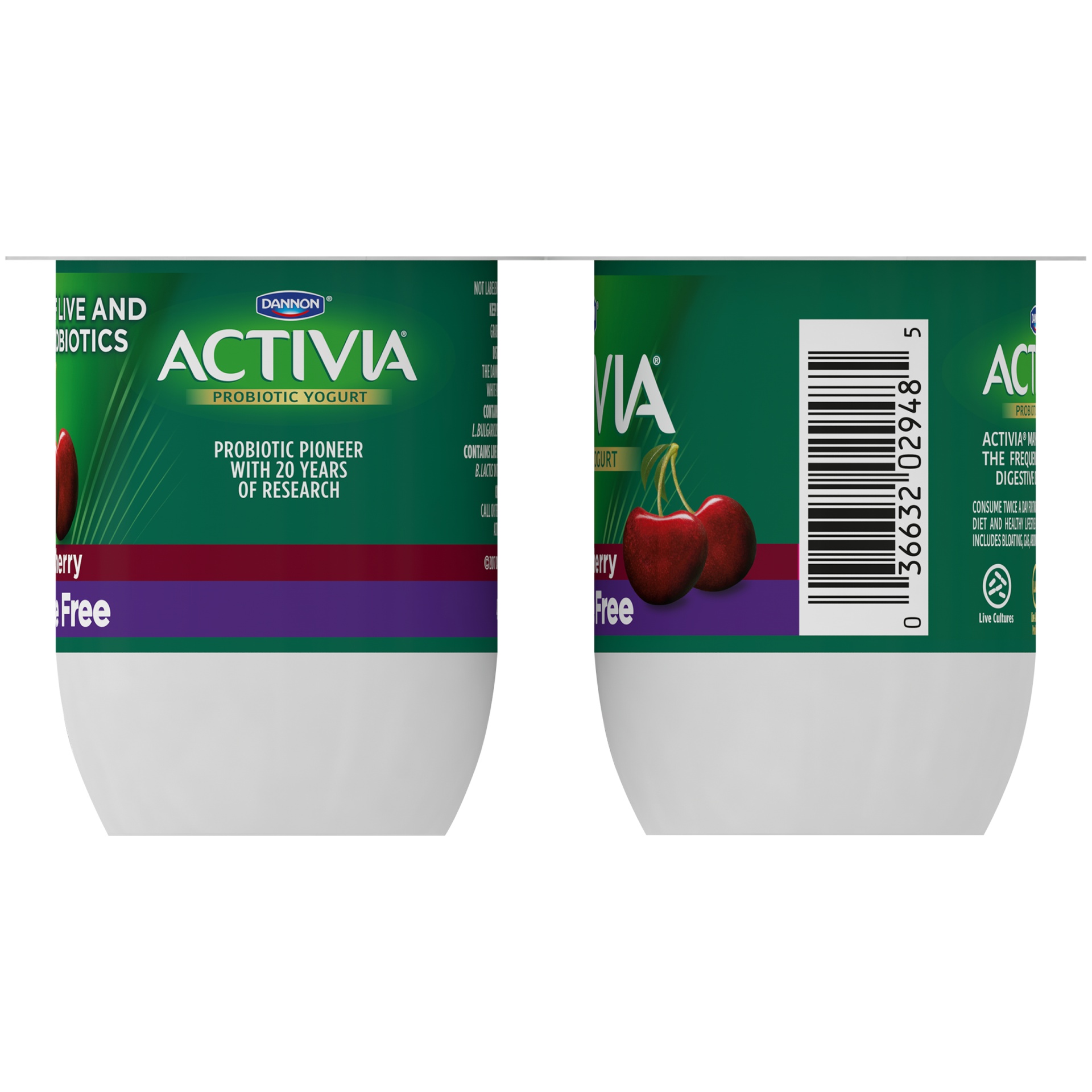 slide 6 of 8, Activia Lactose Free Lowfat Yogurt Black Cherry, 4 ct