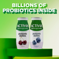 slide 23 of 29, Activia Probiotic Dailies Blueberry and Cherry Lowfat Yogurt Drinks, Delicious Daily Probiotic Yogurt Drinks to Help Support Gut Health, 8 Ct, 3.1 FL OZ, 3.10 fl oz