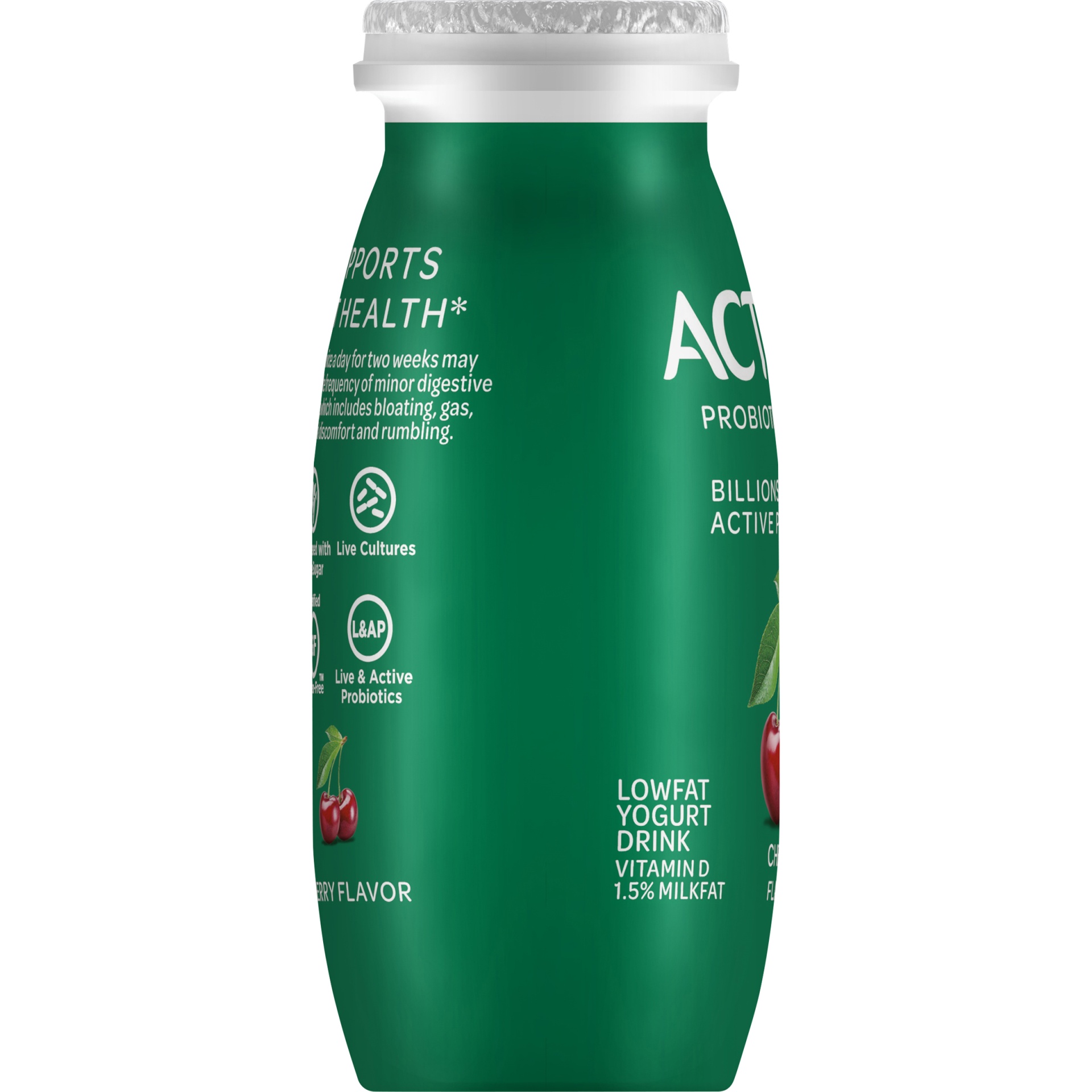 slide 5 of 8, Activia Probiotic Dailies Blueberry and Cherry Low Fat, Probiotic Yogurt Drinks, 3.1 FL OZ, 8 Ct, 8 ct