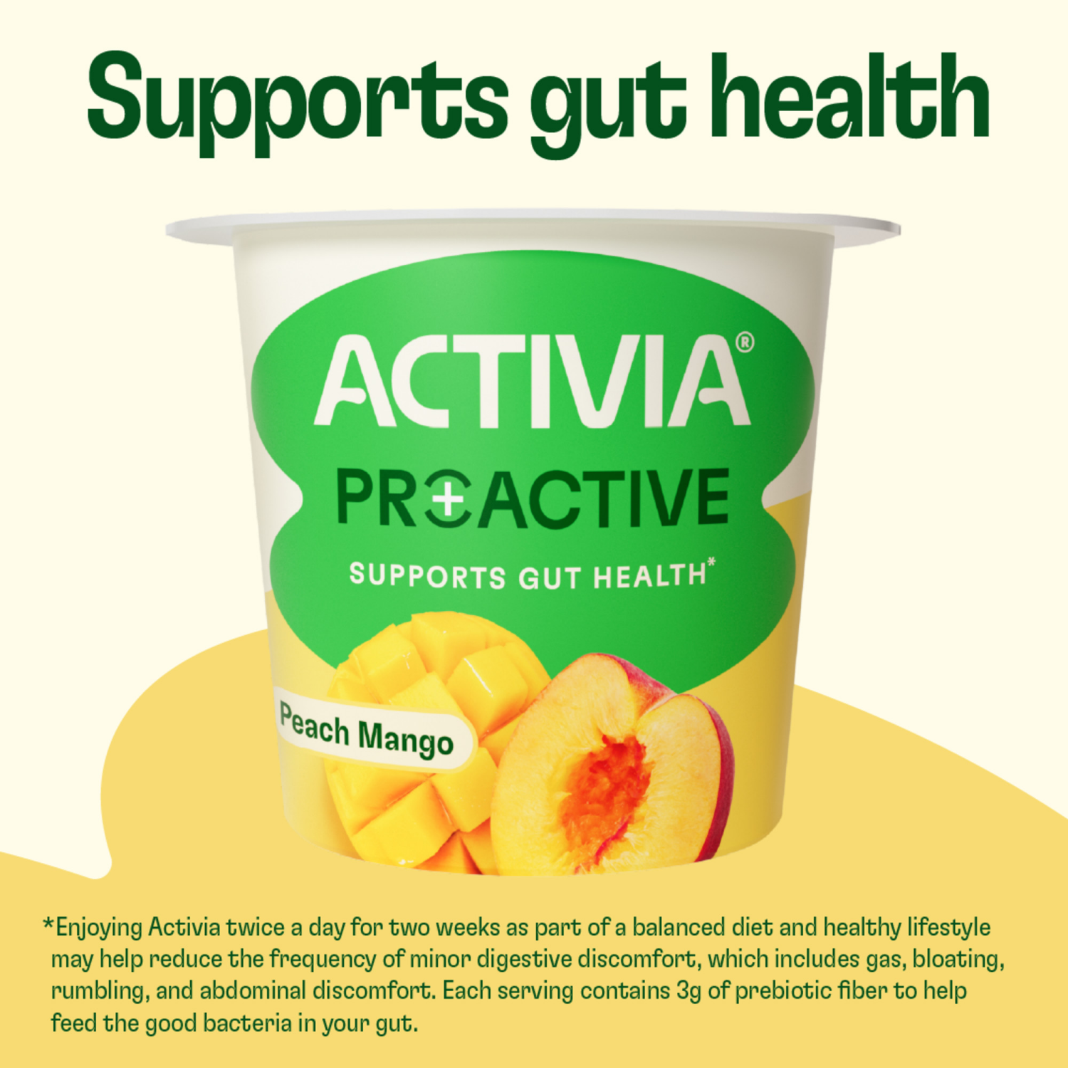 slide 8 of 8, Activia Proactive Peach Mango Probiotic Yogurt, Probiotic Low Fat Yogurt Cups, 5.3 Oz, 4 Ct, 4 ct