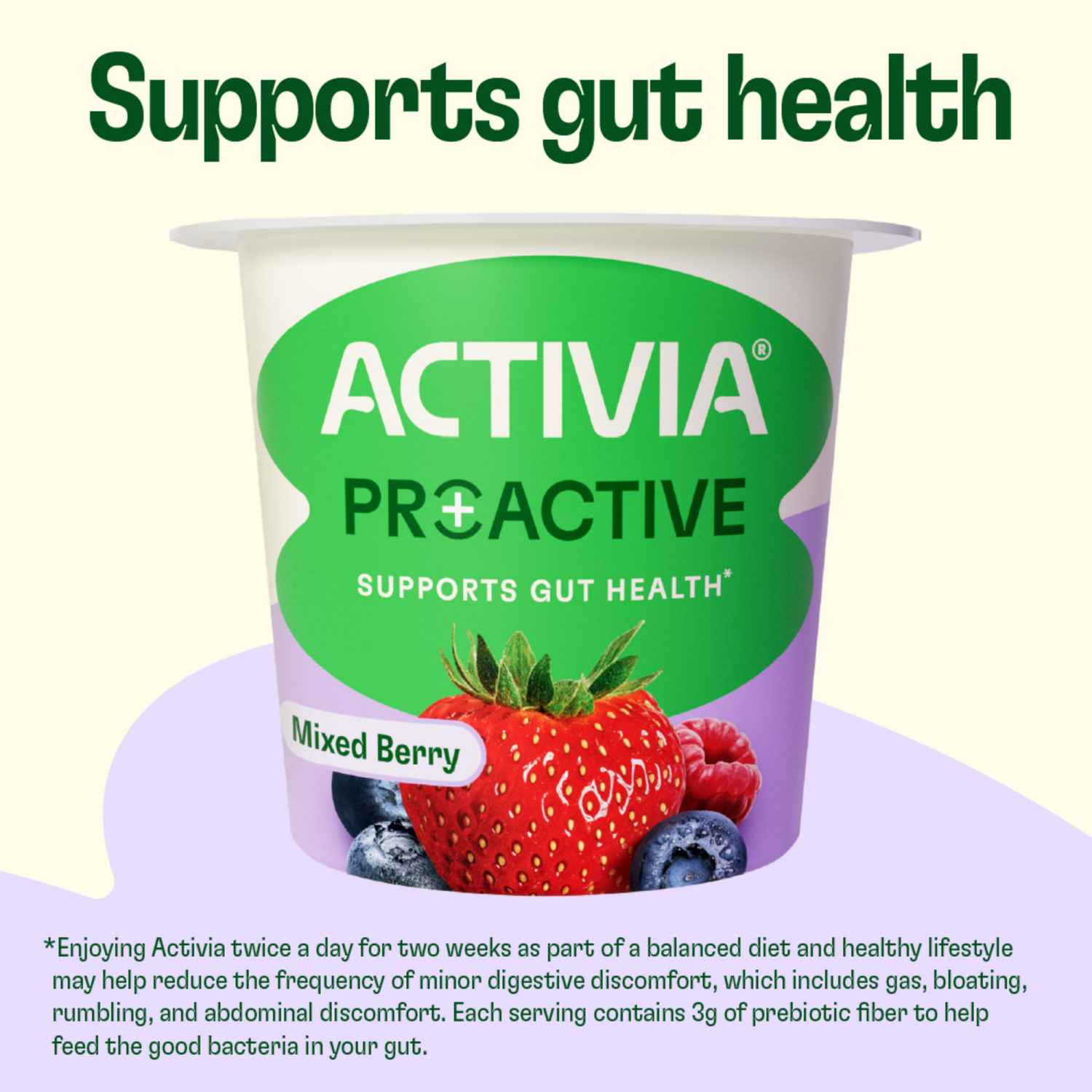 slide 8 of 8, Activia Proactive Mixed Berry Probiotic Yogurt, Probiotic Low Fat Yogurt Cups, 5.3 Oz, 4 Ct, 4 ct