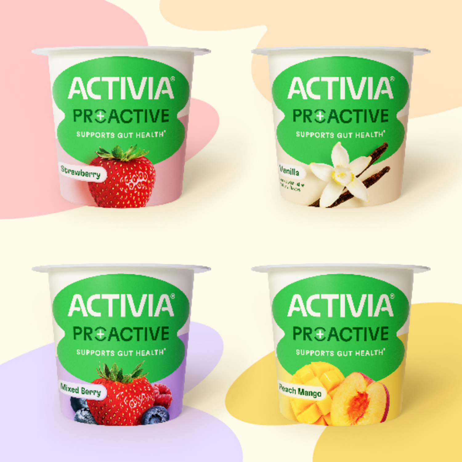 slide 6 of 8, Activia Pro+Active Low Fat Strawberry Yogurt 4 - 5.3 oz Units, 4 ct