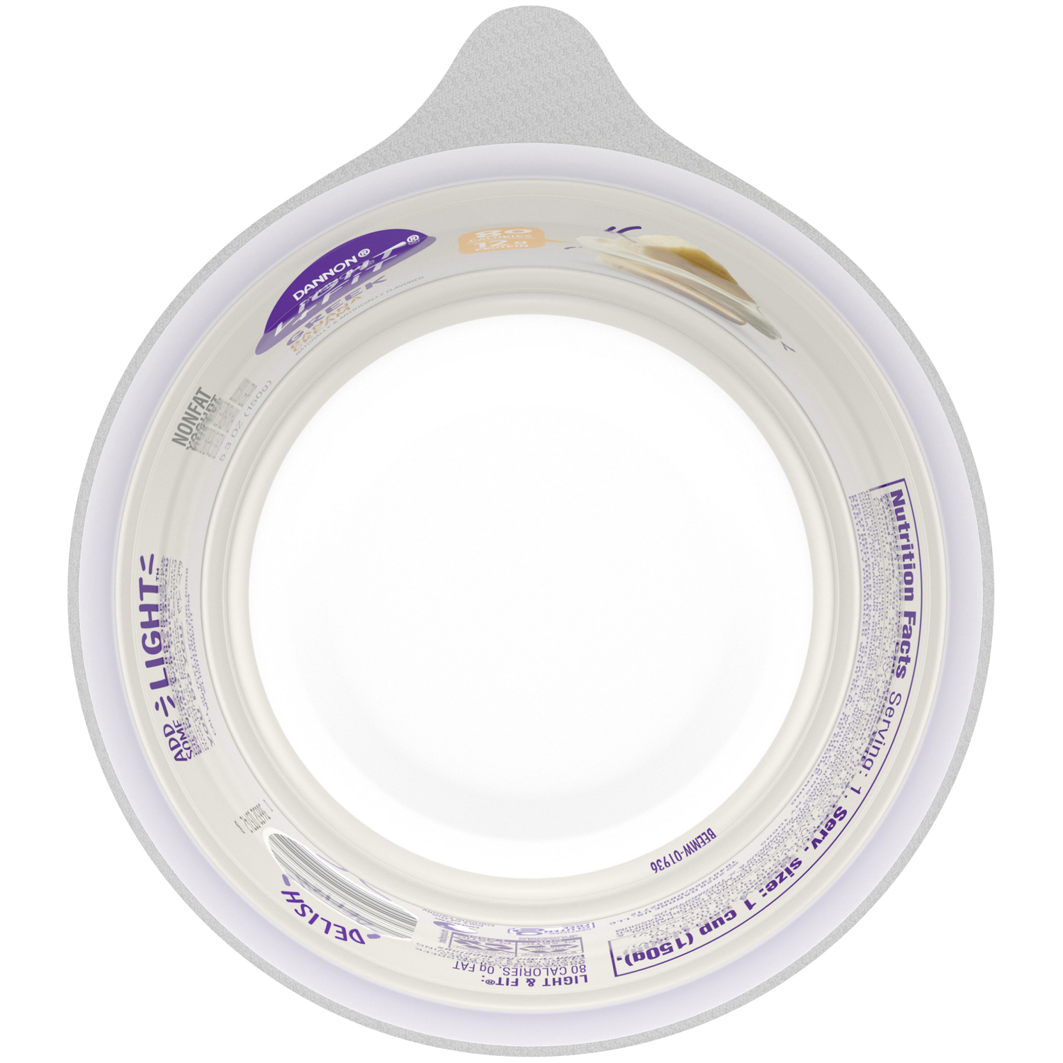 slide 3 of 6, Dannon Light + Fit Banana Cream Greek Fat Free Yogurt, 5.3 OZ Yogurt Cup, 5.3 oz