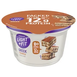 Dannon Light + Fit Tiramisu Greek Fat Free Yogurt, 5.3 OZ Yogurt Cup