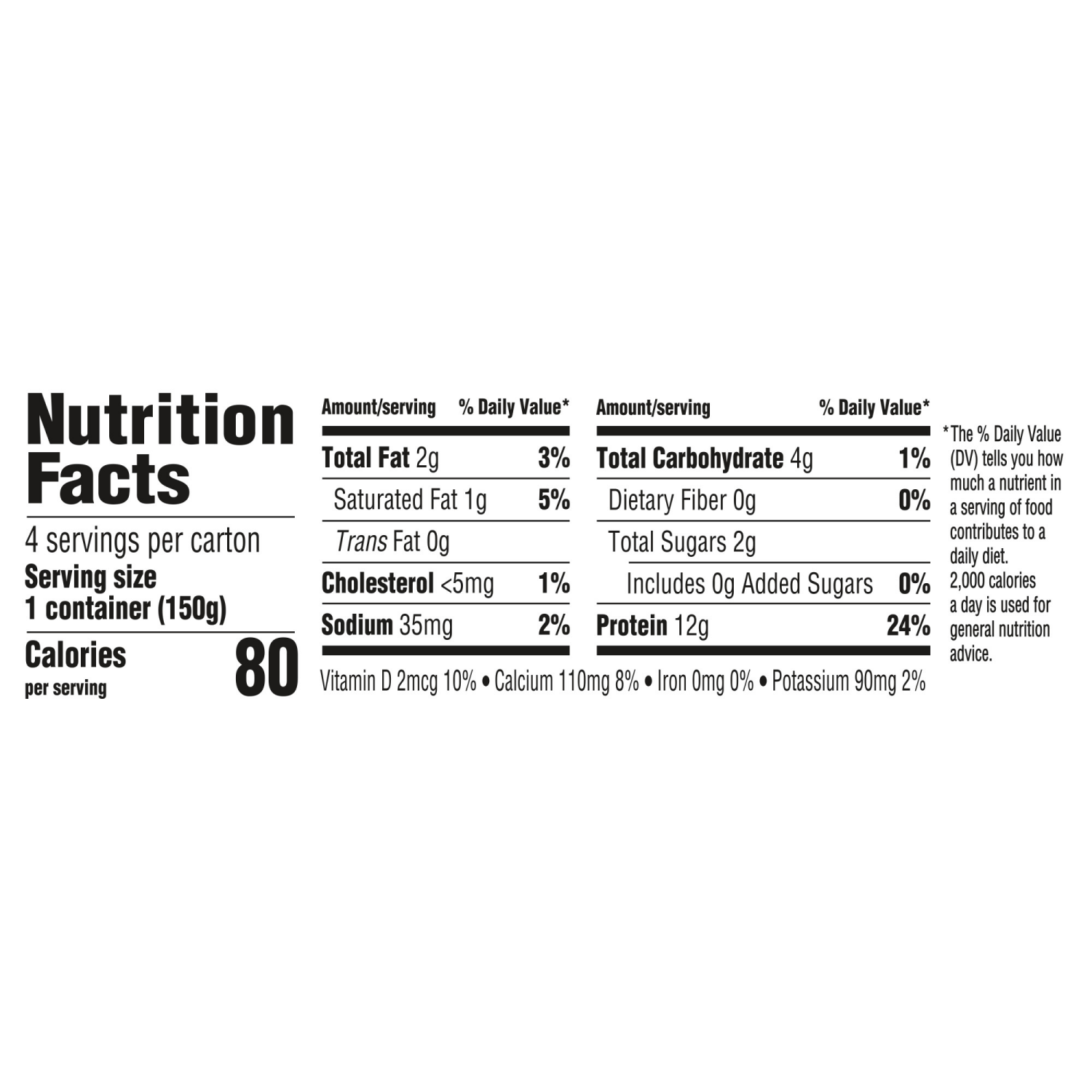 slide 5 of 5, Too Good & Co. Strawberry Flavored Lower Sugar, Low Fat Greek Yogurt Cultured Product, 4 Count, 5.3 OZ Cups, 4 ct