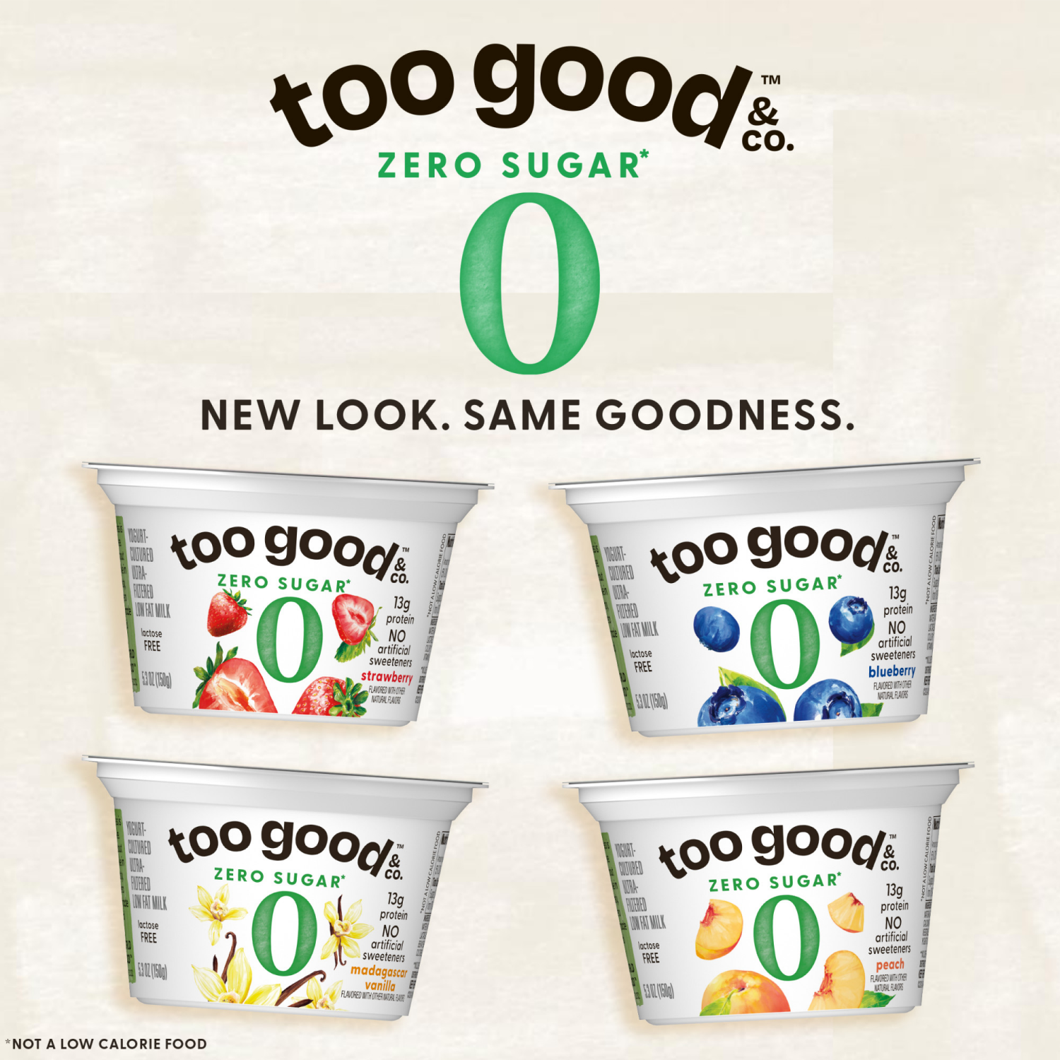 slide 5 of 5, Too Good & Co. Zero Sugar Strawberry Yogurt-Cultured Ultra-Filtered Low Fat Milk Product, 5.3 OZ Cup, 5.3 oz