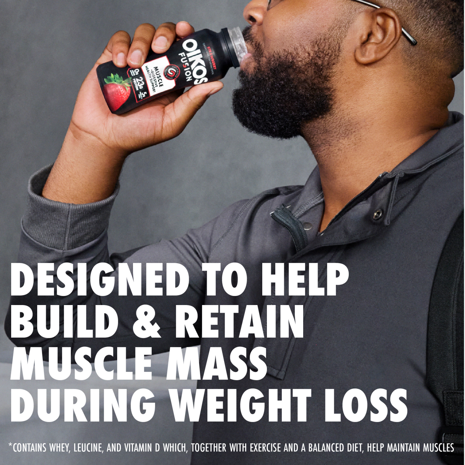 slide 3 of 8, Oikos Fusion Drink, Vanilla, 7 Fl Oz Bottle, 7 fl oz