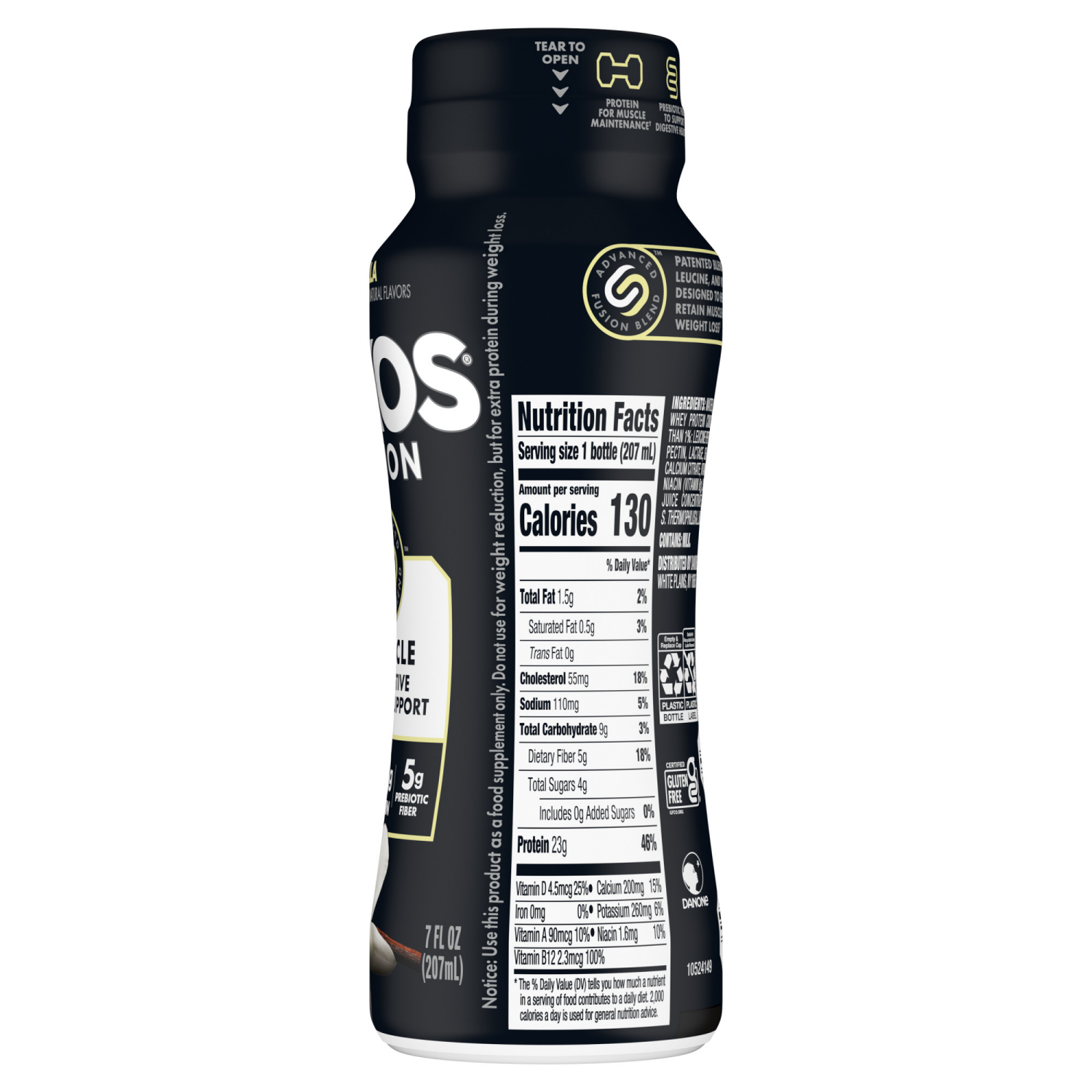 slide 7 of 8, Oikos Fusion Drink, Vanilla, 7 Fl Oz Bottle, 7 fl oz