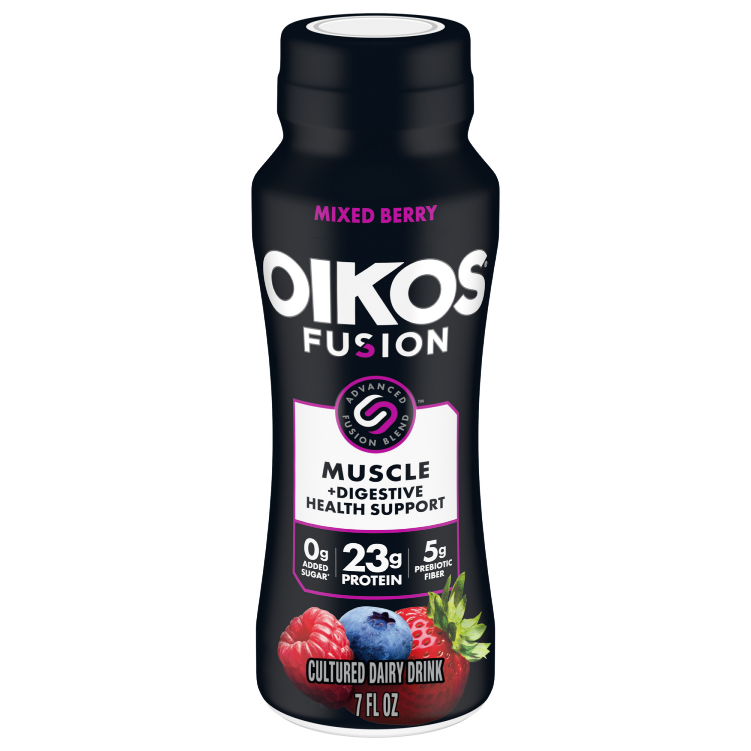 slide 1 of 8, Dann Oikos® Mixed Berry Fusion Yogurt Drink, 7 oz