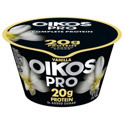 Oikos Pro 20g Protein, Vanilla Yogurt-Cultured Dairy Product, 5.3 OZ Cup