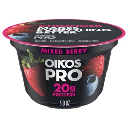 Oikos Pro 20g Protein, Mixed Berry Yogurt-Cultured Dairy Product, 5.3 OZ Cup