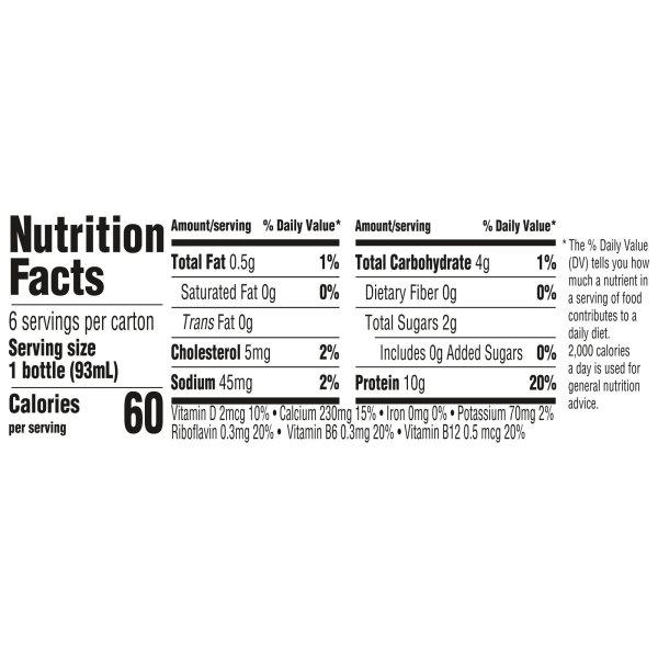 slide 20 of 29, Oikos Pro Shots Strawberry Dairy Drink, 10g of Protein, 0g Added Sugar, Convenient High Protein Snack, 6ct, 3.1 FL OZ Bottle, 3.10 fl oz