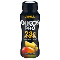 Oikos Pro Mango Pineapple Cultured Dairy Drink, 23g Protein, 7 Fl Oz Bottle