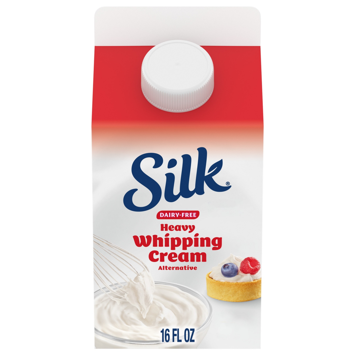 slide 1 of 5, Silk Heavy Whipping Cream Alternative, Dairy Free, Gluten Free,16 FL OZ Carton, 16 fl oz